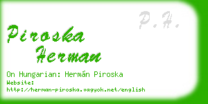 piroska herman business card