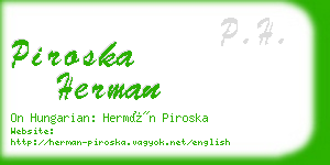 piroska herman business card